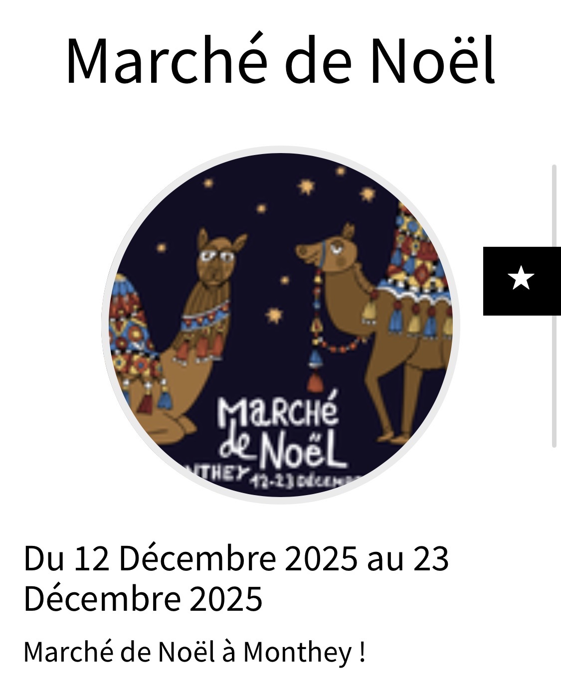 Marché de Noël de Monthey