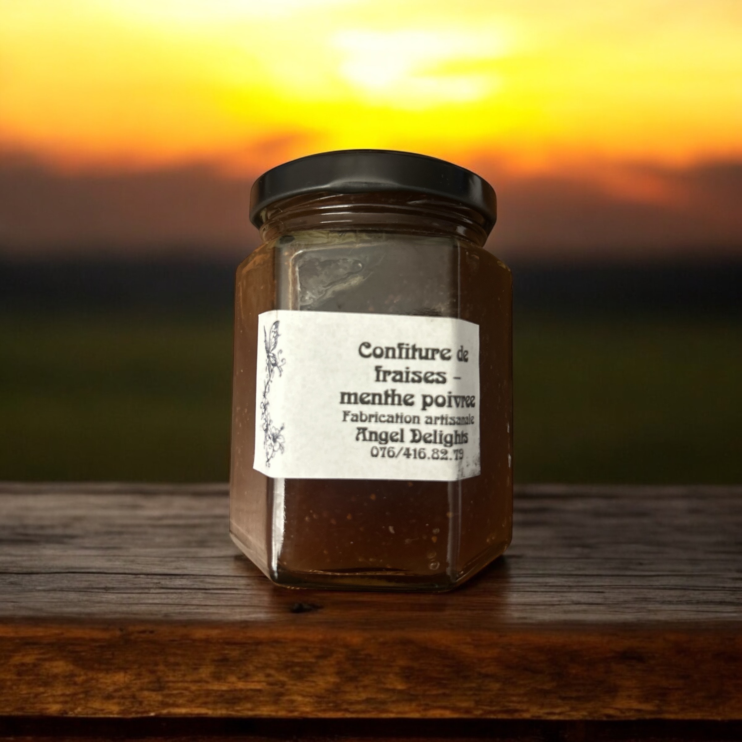 Confiture "Fraises menthe poivrée" 110 ml